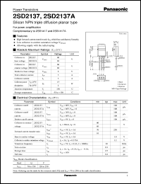 Click here to download 2SD2137 Datasheet
