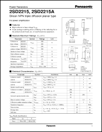 Click here to download 2SD2215 Datasheet