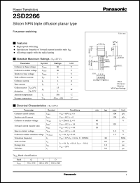 Click here to download 2SD2266 Datasheet