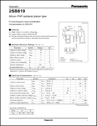 Click here to download 2SB819 Datasheet