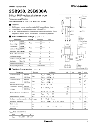 Click here to download 2SB930 Datasheet