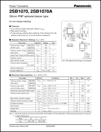 Click here to download 2SB1070 Datasheet