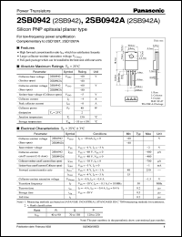 Click here to download 2SB942A Datasheet
