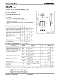 Click here to download 2SD1707 Datasheet