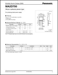 Click here to download MA2D750 Datasheet