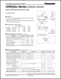 Click here to download UNR222X Datasheet
