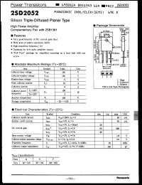 Click here to download 2SD2052P Datasheet