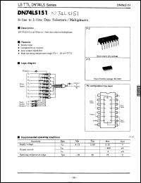 Click here to download DN74LS151 Datasheet
