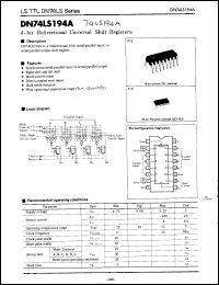 Click here to download DN74LS194A Datasheet
