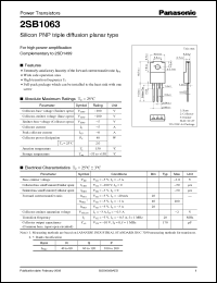 Click here to download B1063 Datasheet