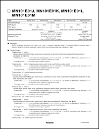 Click here to download MN101EF01M Datasheet