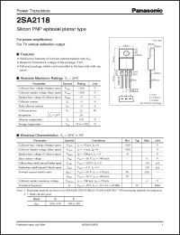 Click here to download 2SA2118 Datasheet