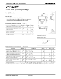 Click here to download UNR221W Datasheet