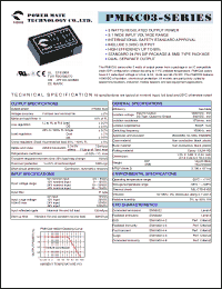 Click here to download PMKC03-05D05 Datasheet