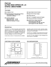 Click here to download P4C116-25L28M Datasheet