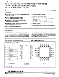 Click here to download P74FCT540TP Datasheet