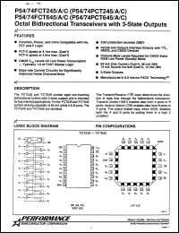 Click here to download P54FCT245CTLM Datasheet