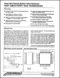 Click here to download P74FCT833CTSO Datasheet