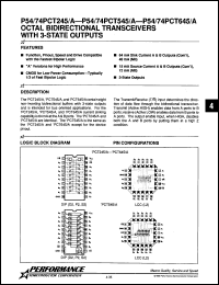 Click here to download P74PCT545SC Datasheet