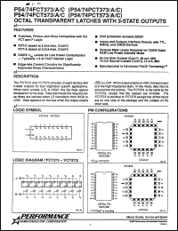 Click here to download P74FCT573CTSO Datasheet