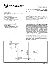 Click here to download PI74ALVCH16260V Datasheet