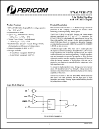 Click here to download PI74ALVCH16721 Datasheet
