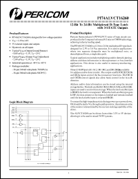 Click here to download PI74ALVCT16260 Datasheet