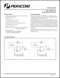 Click here to download PI74LCX16374A Datasheet