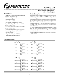 Click here to download PI74VCX16240 Datasheet