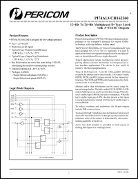 Click here to download PI74ALVCH162260 Datasheet