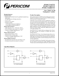 Click here to download PI74FCT16373 Datasheet