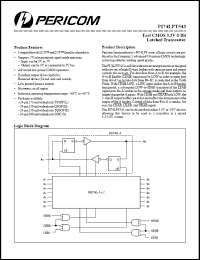 Click here to download PI74LPT543 Datasheet