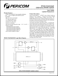 Click here to download PI74FCT544T Datasheet