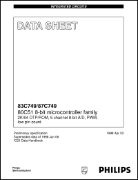 Click here to download P87C749EFFFA Datasheet
