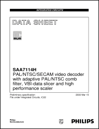 Click here to download SAA7114H/V1 Datasheet