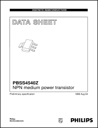 Click here to download PBSS4540 Datasheet