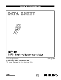 Click here to download BF419 Datasheet