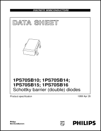 Click here to download 1PS70SB10 Datasheet
