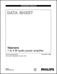 Click here to download TDA1015/N3 Datasheet