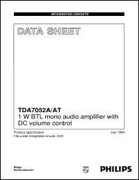 Click here to download TDA7052A/N2 Datasheet