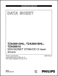 Click here to download TZA3001AHL/C1 Datasheet