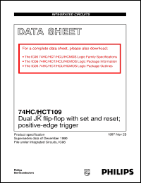 Click here to download 74HCT109DB Datasheet