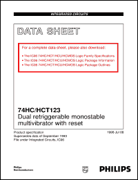 Click here to download 74HC123DB Datasheet