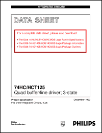 Click here to download 74HCT125D Datasheet