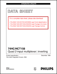 Click here to download 74HCT158U Datasheet