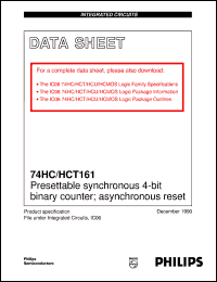 Click here to download 74HC161N Datasheet