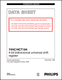 Click here to download 74HCT194U Datasheet