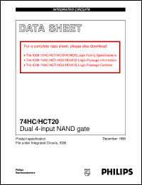 Click here to download 74HC20 Datasheet