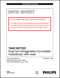 Click here to download 74HCT221D Datasheet