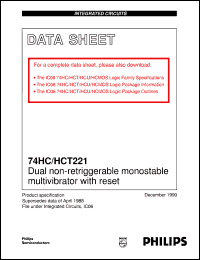 Click here to download 74HC221U Datasheet